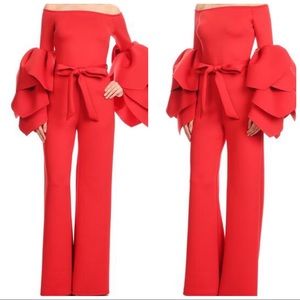 tulip sleeve jumpsuit